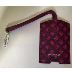 Vera Bradley Leather Luggage Tag Geometric NWT